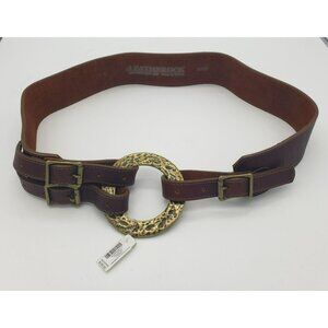 Leatherock Ring Hip Belt, Brown Cognac Leather, NWT Boston Proper, MSRP $129